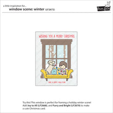 Load image into Gallery viewer, Lawn Fawn Custom Craft Die &amp; Stamp Set Window Scene Winter (LF2673)
