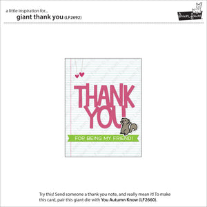 Lawn Fawn Custom Craft Dies Giant Thank You (LF2692)