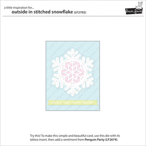 Lawn Fawn Custom Craft Dies Outside in Stitched Snowflake (LF2702)