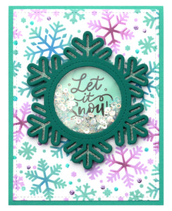 Lawn Fawn Lawn Clippings Snowflake Background Stencil (LF2710)