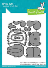 Load image into Gallery viewer, Lawn Fawn Custom Craft Dies Tiny Gift Box Skunk Add-On (LF2737)
