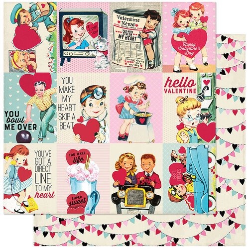 Authentique Love Notes Collection 12x12 Scrapbook Paper Love Notes Seven (LVN007)