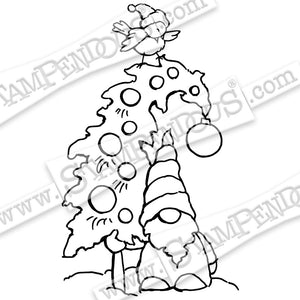 Stampendous Fran's Cling Rubber Stamps - Cling Gnome Tree (CRM346)