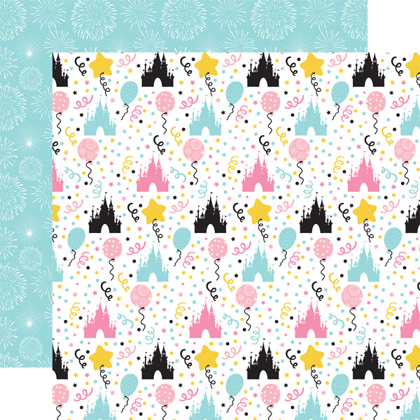 Echo Park Paper Co. 12x12 Scrapbook Paper - Magical Birthday Girl Collection - Castles (MBG231013)