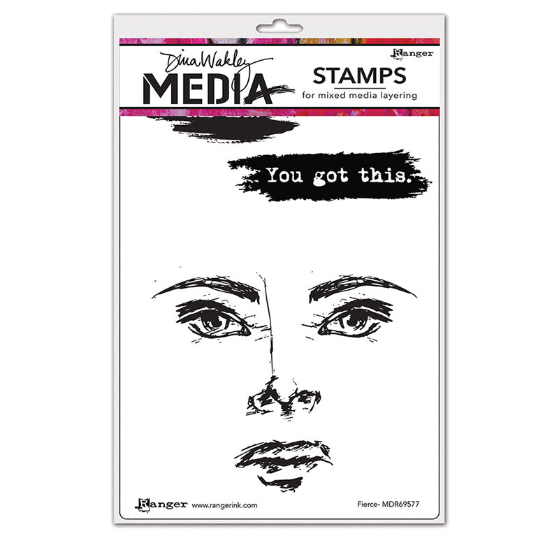 Dina Wakley MEdia Stamp Fierce (MDR69577)