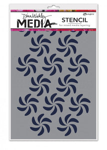 Dina Wakley Media Stencils: Bendy Pinwheels MDS49869