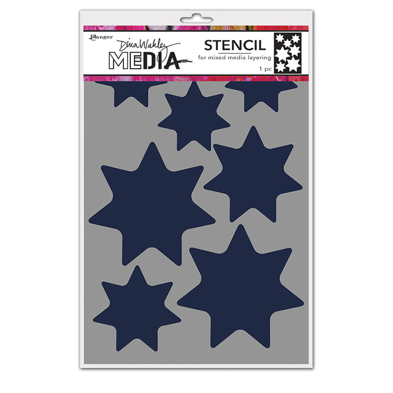 Dina Wakley MEdia Giant Stars Stencil - MDS69232