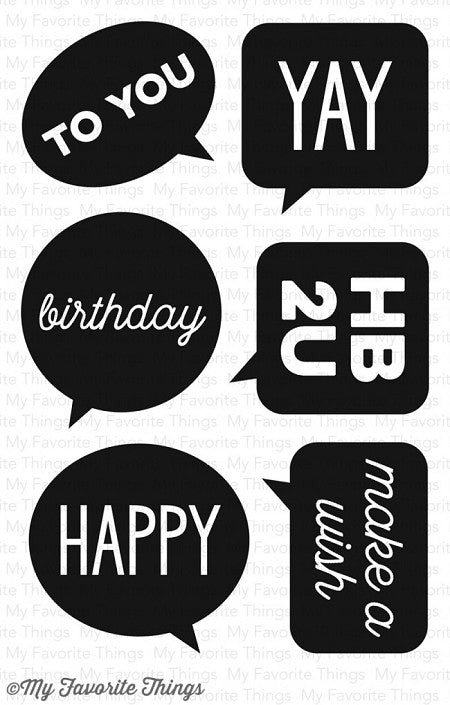 My Favorite Things Clear Stamps Birthday Speech Bubbles (CS-130)