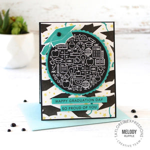 Taylored Expressions Mini Strips Stamp Grad (TEALC165)