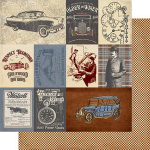 Authentique Mister Collection 12x12 Scrapbook Paper Mister Twelve (MIS012)