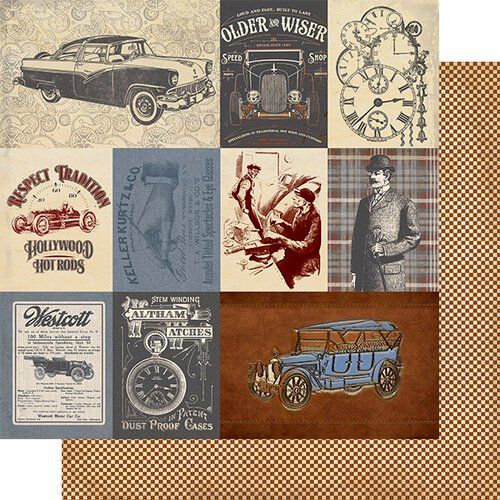 Authentique Mister Collection 12x12 Scrapbook Paper Mister Twelve (MIS012)