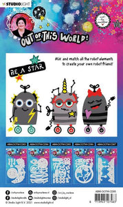 Art by Marlene Out of This World Collection Dies Robot Mix and Match (ABM-OOTW-CD85)