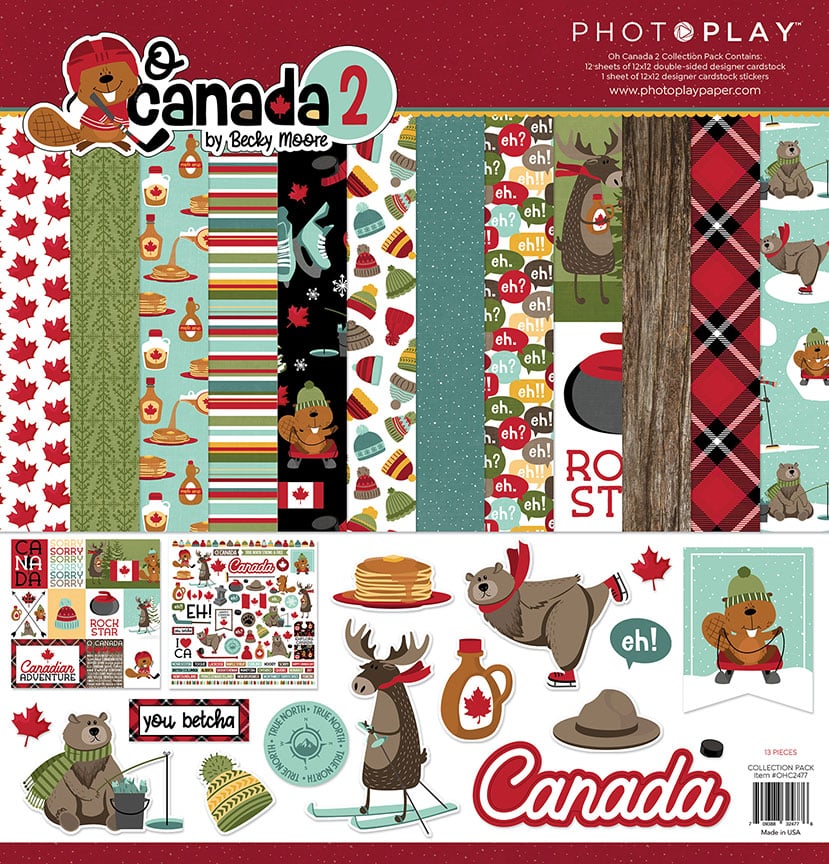 Photoplay Paper 12x12 Collection Pack O Canada 2 by Becky Moore (OHC2477)