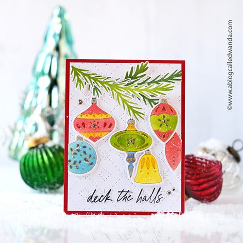 Pinkfresh Studio Stamp, Layering Stencil & Die Set Ornaments (169922)