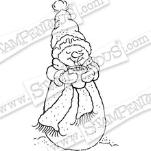 Load image into Gallery viewer, Stampendous Fran&#39;s Cling Rubber Stamps Warm Snowman (CRP373)
