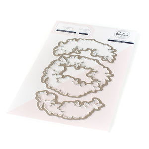 Pinkfresh Studio Stamp & Die Set Charming Floral Wreath (PFCC1820)