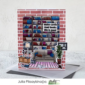 Picket Fence Studios Stamp & Die Set More Books are Friends (BB-177D)