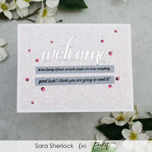 Picket Fence Studios Sentiment Stamp More Word Topper Subtitles (S-198)