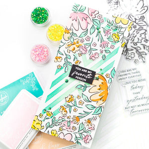 Pinkfresh Studio Clear Stamp & Die Set Floral Notes (PFCC3220)