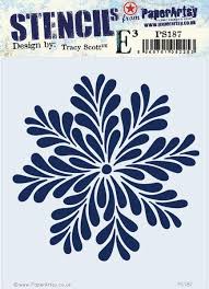 PaperArtsy Stencil Flower Burst designed by Tracy Scott (PS187)