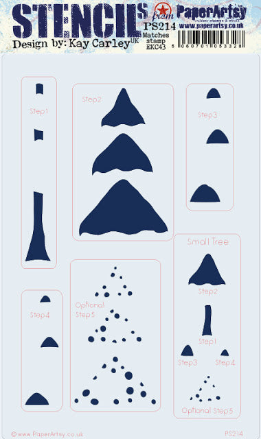 PaperArtsy Stencil PS214 by Kay Carley Coordinates with EKC43 (PS214)