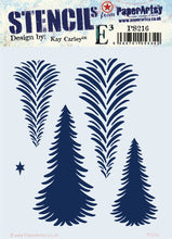 Load image into Gallery viewer, PaperArtsy Stencil Winter Trees designed by Kay Carley (PS216)
