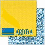 Reminisce Scrapbook Paper - 12" x 12" - Passports - Aruba (PSP-003)