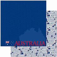 Reminisce Scrapbook Paper - 12" x 12" - Passports - Australia (PSP-005)