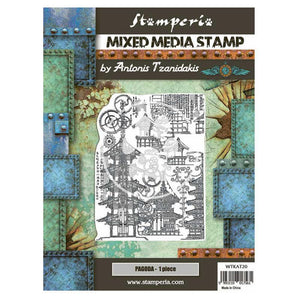 Stamperia Sir Vagabond in Japan Collection Pagoda Stamp Set (WTKAT20)