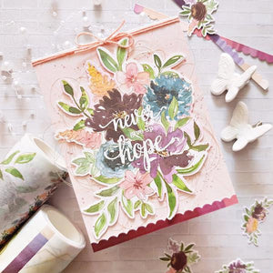 Pinkfresh Studio Photopolymer Clear Stamp Set + Coordinating Die - Floral Cluster (PFCC1919/PFCS1919)