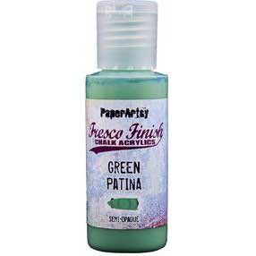 PaperArtsy Fresco Finish Chalk Acrylics Green Patina Semi-Opaque (FF126)