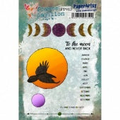 PaperArtsy Stamp Set To the Moon designed by France Papillon (FP013)