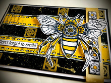 Load image into Gallery viewer, PaperArtsy Rubber Stamp Set Bee &amp; Hexagons designed by Tracy Scott (TS059)
