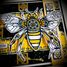 Load image into Gallery viewer, PaperArtsy Rubber Stamp Set Bee &amp; Hexagons designed by Tracy Scott (TS059)
