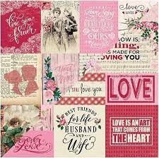 Authentique Romance Collection 12x12 Scrapbook Paper Romance Eight (ROM008)