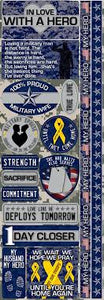 Reminisce Signature Series Die Cut Stickers Military Wife (RSS-512)