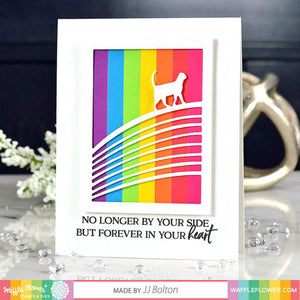 Waffle Flower Stamps & Dies Rainbow Bridge Cat Die (310278)