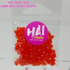 HAI Supply Gems 6mm Red Hearts (HAI-SEQ6-008)