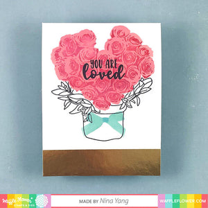 Waffle Flower Stencil-n-Stamp & Die Set Rose Bouquet