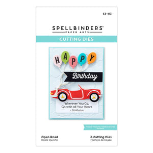 Spellbinders The Open Road Stamp, Die, and Embossing Folder Set