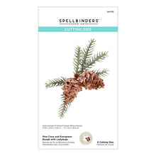 Load image into Gallery viewer, Spellbinders Paper Arts Cutting Dies Pine Cone and Evergreen Bough with Ladybugs (S4-1112)
