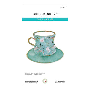 Spellbinders Paper Arts Victory Garden Collection Tea Cup & Saucer Die Set (S4-1277)