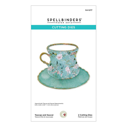 Spellbinders Paper Arts Victory Garden Collection Tea Cup & Saucer Die Set (S4-1277)