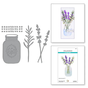 Spellbinders Paper Arts Victory Garden Collection Mason Jar and Lavender Die Set (S6-207)