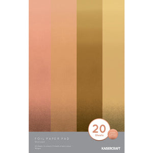 Kaisercraft Foil Cardstock Pad Bronzed (FC221)