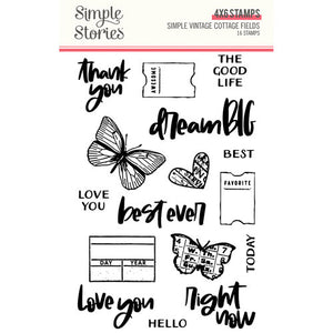 Simple Stories Simple Vintage Cottage Fields 4x6 Stamp Set (14729)