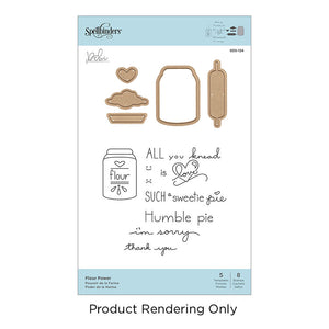 Spellbinders Dies and Stamps Flour Power SDS-124