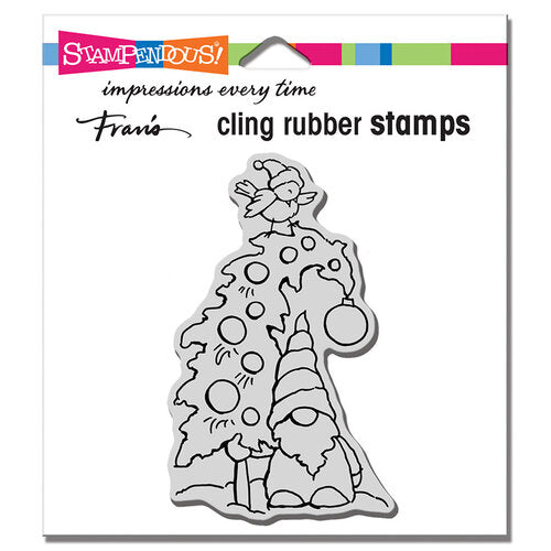 Stampendous Fran's Cling Rubber Stamps - Cling Gnome Tree (CRM346)