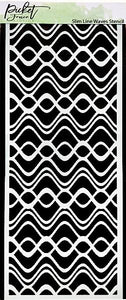 Picket Fence Studios Slimline Stencil Waves (SC-207)