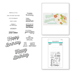 Spellbinders Paper Arts Stamp & Die Cutting Set Many Birthdays (SDS-172)